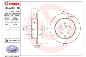 Brembo Δισκόπλακα - 08.A335.10
