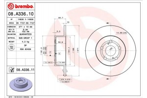 Brembo Δισκόπλακα - 08.A336.10