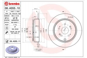 Brembo Δισκόπλακα - 08.A355.11