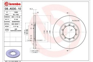 Brembo Δισκόπλακα - 08.A530.10