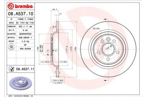 Brembo Δισκόπλακα - 08.A537.11