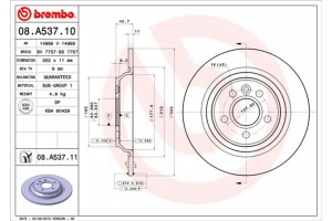 Brembo Δισκόπλακα - 08.A537.11