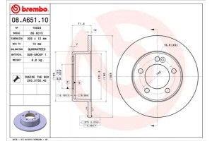 Brembo Δισκόπλακα - 08.A651.10