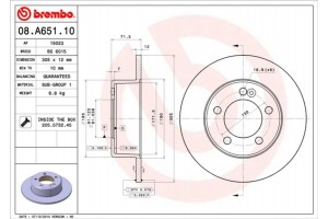 Brembo Δισκόπλακα - 08.A651.10