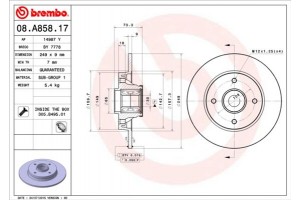 Brembo Δισκόπλακα - 08.A858.17