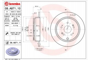 Brembo Δισκόπλακα - 08.A871.10