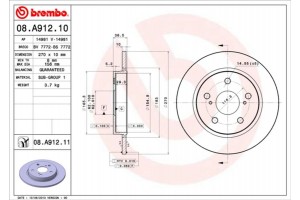 Brembo Δισκόπλακα - 08.A912.11