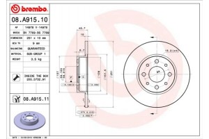 Brembo Δισκόπλακα - 08.A915.10