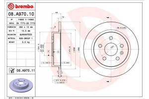 Brembo Δισκόπλακα - 08.A970.11