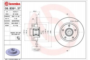 Brembo Δισκόπλακα - 08.B391.37