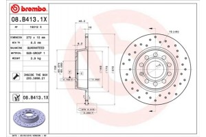 Brembo Δισκόπλακα - 08.B413.1X