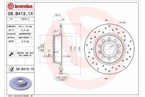 Brembo Δισκόπλακα - 08.B413.1X