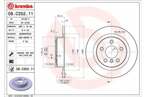 Brembo Δισκόπλακα - 08.C352.11