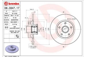 Brembo Δισκόπλακα - 08.C647.17