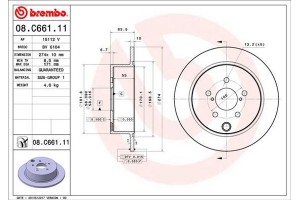 Brembo Δισκόπλακα - 08.C661.11
