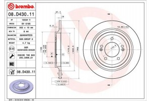 Brembo Δισκόπλακα - 08.D430.11