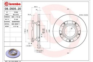 Brembo Δισκόπλακα - 08.D505.20
