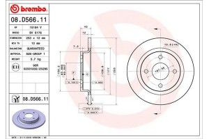 Brembo Δισκόπλακα - 08.D566.11