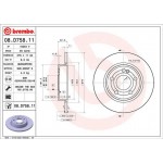 Brembo Δισκόπλακα - 08.D758.11 Brembo Δισκόπλακα - 08.D758.11