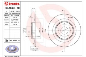 Brembo Δισκόπλακα - 08.N267.11