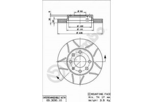 Brembo Δισκόπλακα - 09.3090.75