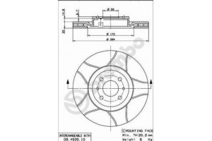 Brembo Δισκόπλακα - 09.4939.75