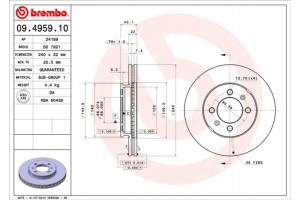 Brembo Δισκόπλακα - 09.4959.10