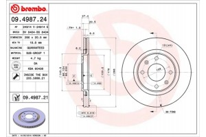 Brembo Δισκόπλακα - 09.4987.24