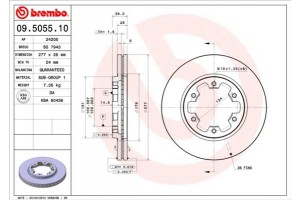 Brembo Δισκόπλακα - 09.5055.10