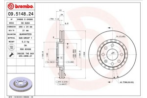 Brembo Δισκόπλακα - 09.5148.24