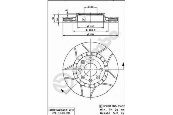 Brembo Δισκόπλακα - 09.5148.76