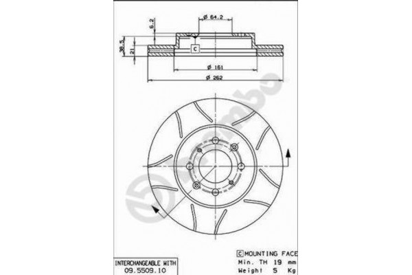 Brembo Δισκόπλακα - 09.5509.75