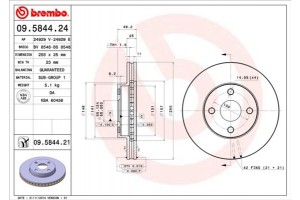 Brembo Δισκόπλακα - 09.5844.24