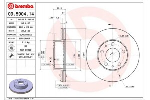 Brembo Δισκόπλακα - 09.5904.14