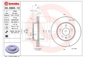 Brembo Δισκόπλακα - 09.6983.10