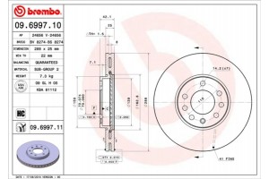 Brembo Δισκόπλακα - 09.6997.10