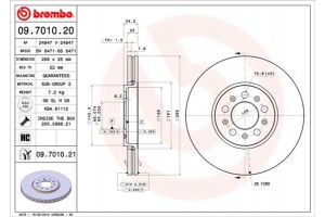 Brembo Δισκόπλακα - 09.7010.20