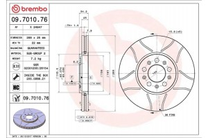 Brembo Δισκόπλακα - 09.7010.76