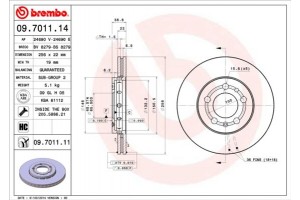 Brembo Δισκόπλακα - 09.7011.14