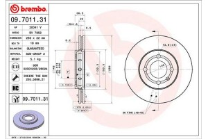 Brembo Δισκόπλακα - 09.7011.31
