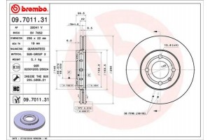 Brembo Δισκόπλακα - 09.7011.31