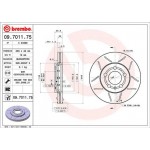 Brembo Δισκόπλακα - 09.7011.75