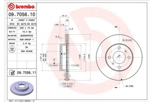 Brembo Δισκόπλακα - 09.7056.10