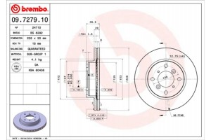 Brembo Δισκόπλακα - 09.7279.10