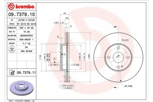 Brembo Δισκόπλακα - 09.7379.10