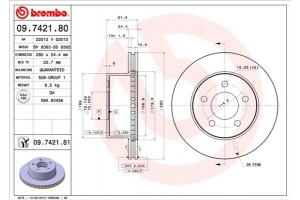 Brembo Δισκόπλακα - 09.7421.81