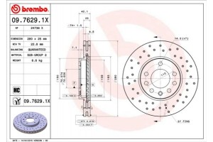 Brembo Δισκόπλακα - 09.7629.1X