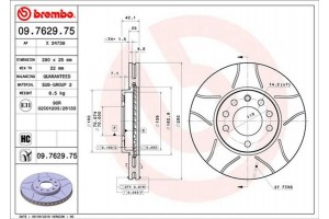 Brembo Δισκόπλακα - 09.7629.75