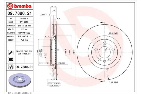 Brembo Δισκόπλακα - 09.7880.21