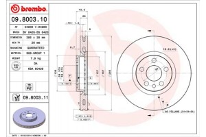 Brembo Δισκόπλακα - 09.8003.11